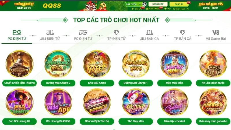 Hệ Sinh Thái Game Tại QQ88 – Đa Dạng Sảnh Cược Hàng Đầu